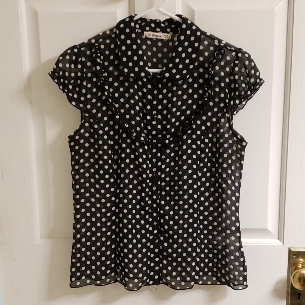 Polka dot blouse